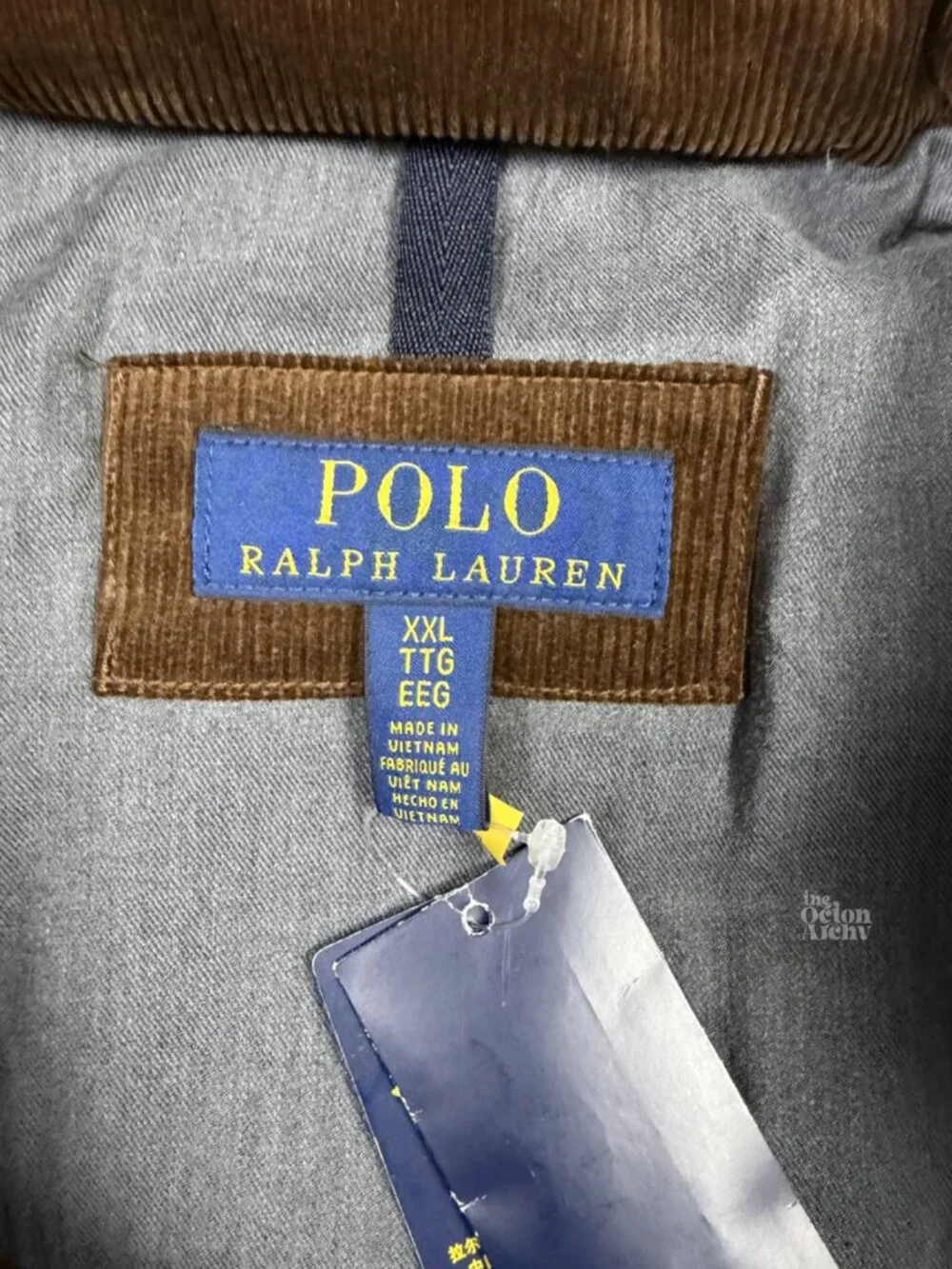 Size XXL Polo Ralph Lauren Quilted Corduroy Vest 'Brown' PA9907 Brand New
